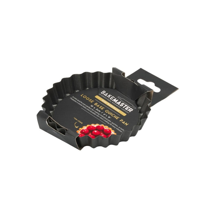 Bakemaster Non-Stick Loose Base Quiche Pan - 10 x 2cm