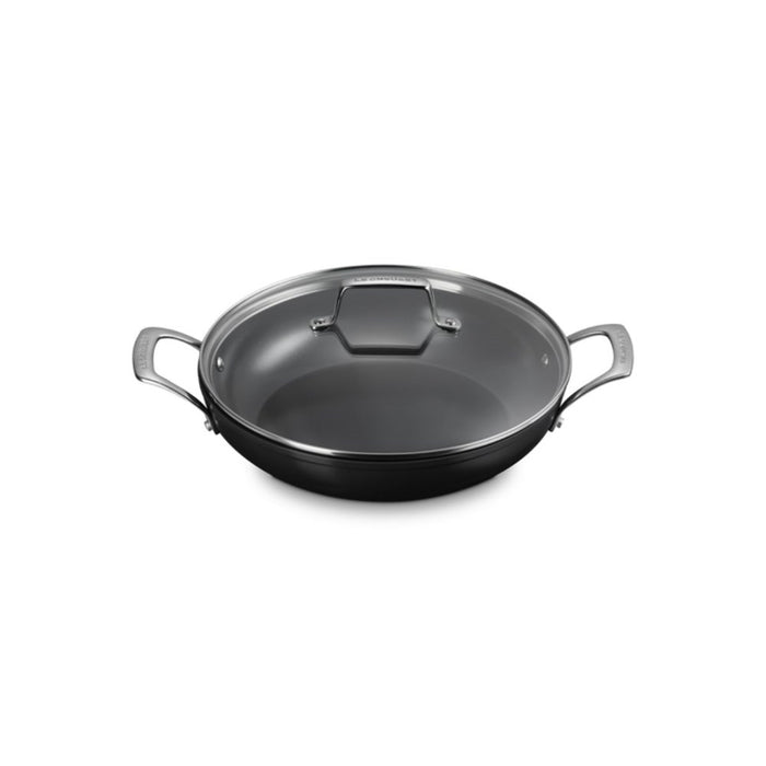 Le Creuset Essential Non-Stick Ceramic Shallow Casserole with Glass Lid - 28cm