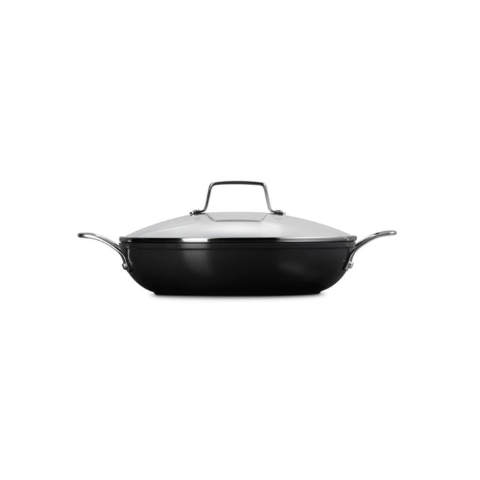 Le Creuset Essential Non-Stick Ceramic Shallow Casserole with Glass Lid - 28cm