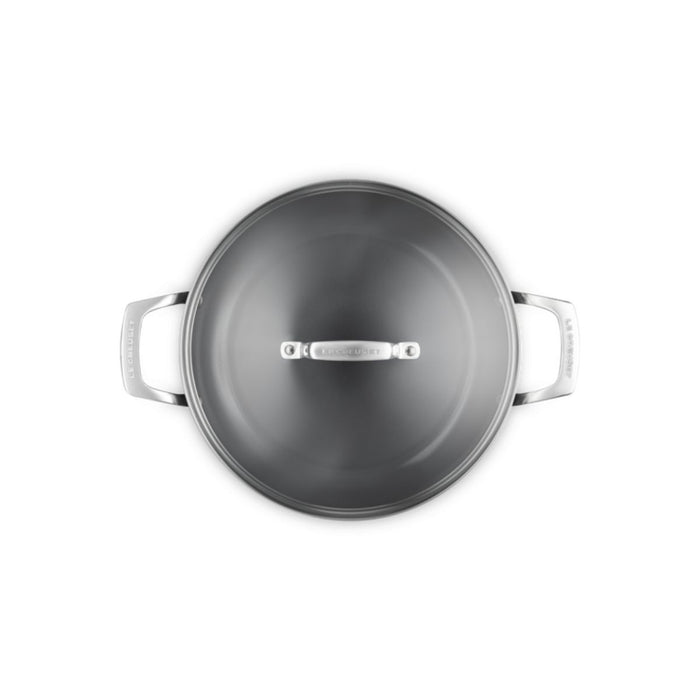 Le Creuset Essential Non-Stick Ceramic Shallow Casserole with Glass Lid - 28cm