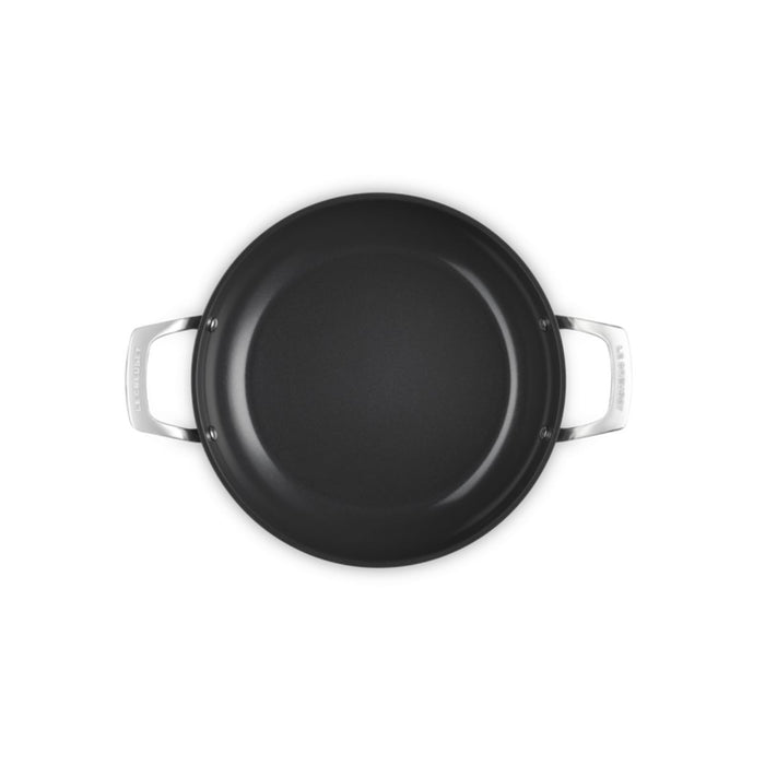 Le Creuset Essential Non-Stick Ceramic Shallow Casserole with Glass Lid - 28cm