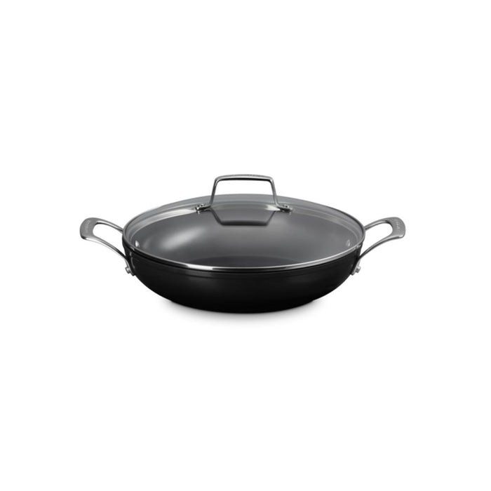 Le Creuset Essential Non-Stick Ceramic Shallow Casserole with Glass Lid - 28cm