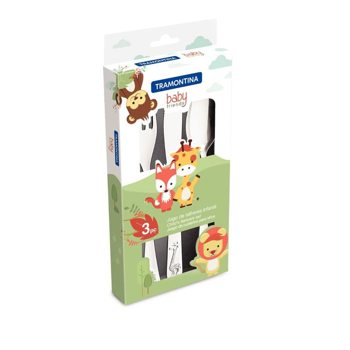 Tramontina Baby Friends Childrens Cutlery - 3 Piece Set