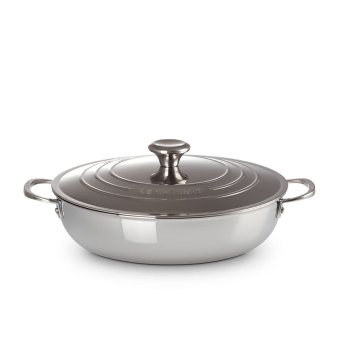 Le Creuset Signature 3 Ply Stainless Steel Shallow Casserole - 30cm