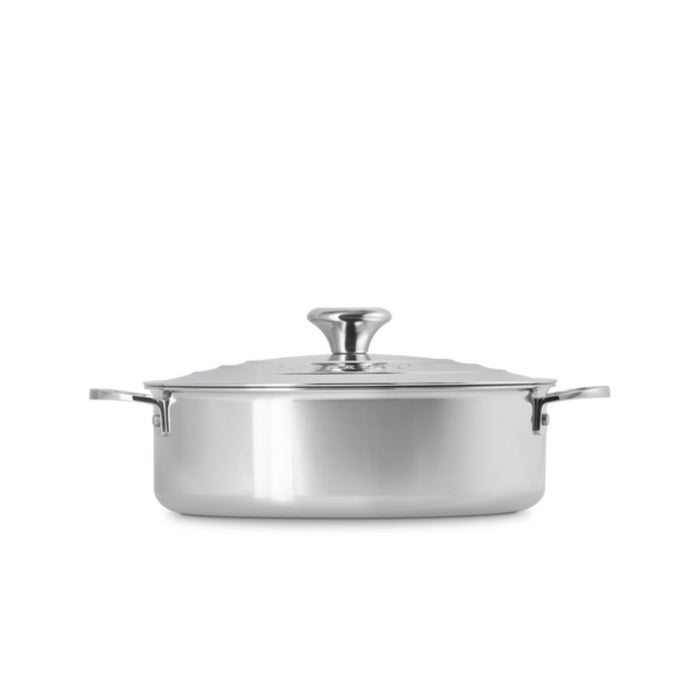 Le Creuset Signature 3 Ply Stainless Steel Low Round Casserole - 26cm