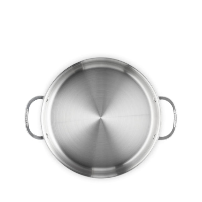 Le Creuset Signature 3 Ply Stainless Steel Low Round Casserole - 26cm