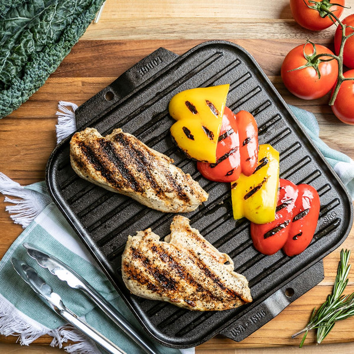Lodge Single Burner Reversible Square Griddle - 26cm