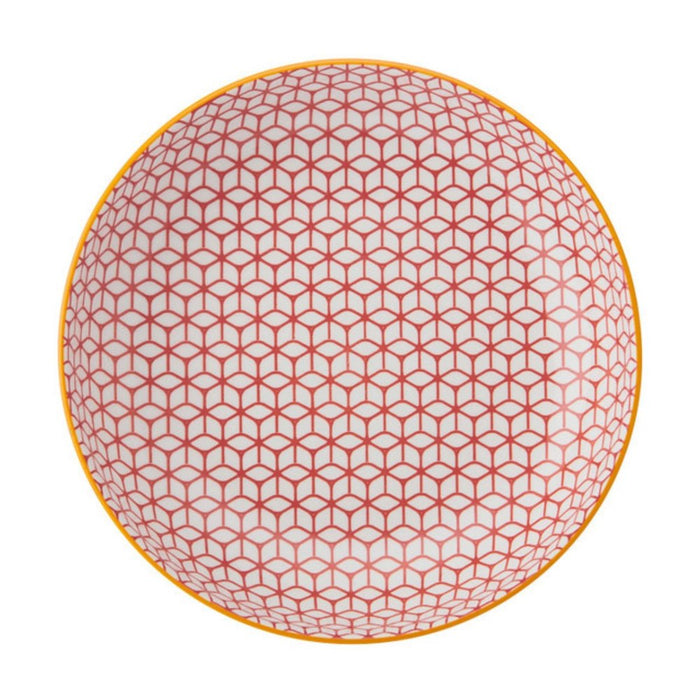 Mikasa Stoneware Bowl - 21cm - Blue Geometric