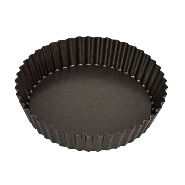 Bakemaster Non-Stick Round Fluted Deep Quiche Pan - 25cm