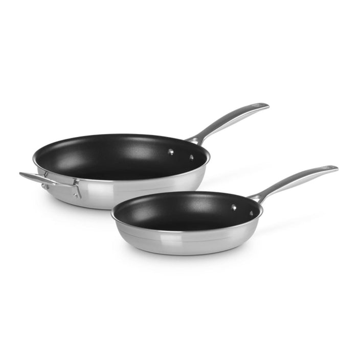Le Creuset Classic 3 Ply Stainless Steel Non-Stick Fry Pan Set - 2 Piece
