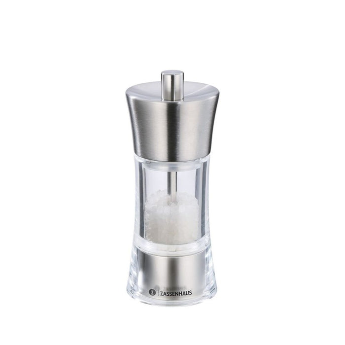 Zassenhaus Aachen Acrylic Stainless Steel Salt Mill - 2 Sizes
