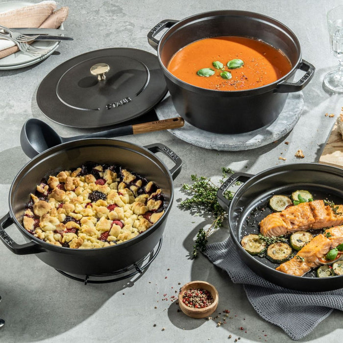 Staub Cast Iron Stackable Cocotte Set - 24cm, 4 piece
