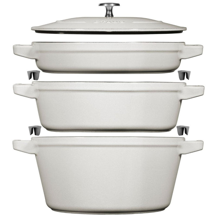 Staub Cast Iron Stackable Cocotte Set - 24cm, 4 piece