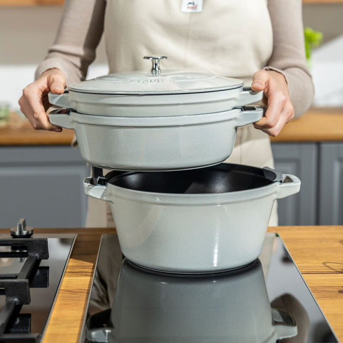 Staub Cast Iron Stackable Cocotte Set - 24cm, 4 piece