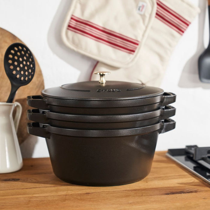 Staub Cast Iron Stackable Cocotte Set - 24cm, 4 piece