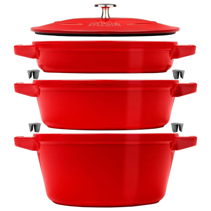 Staub Cast Iron Stackable Cocotte Set - 24cm, 4 piece