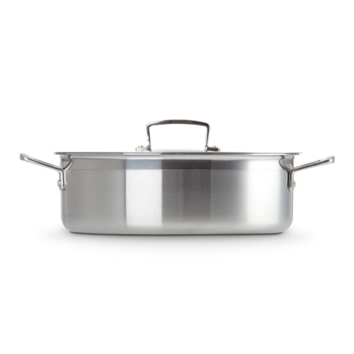 Le Creuset Classic 3 Ply Stainless Steel Sauteuse with Lid - 28cm