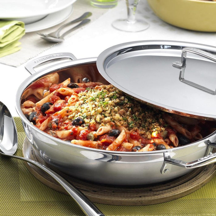Le Creuset Classic 3 Ply Stainless Steel Non Stick Shallow Casserole - 30cm