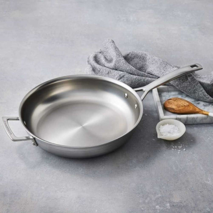 Le Creuset Classic 3 Ply Stainless Steel Fry Pan with Helper Handle - 28cm