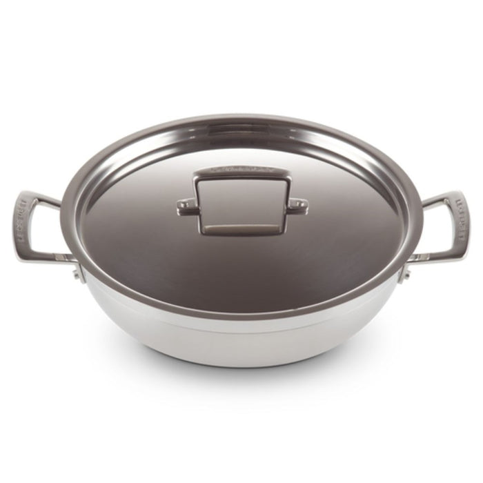 Le Creuset Classic 3 Ply Stainless Steel Shallow Casserole with Lid - 26cm